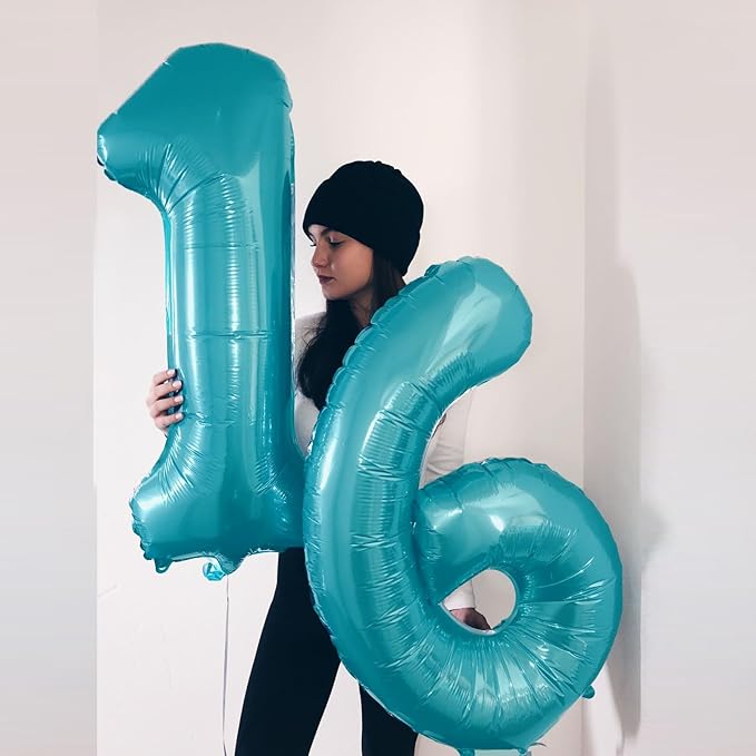 40 inch Light Blue Number 9 Balloon Jumbo 19 29 39 90 99 Foil BalloonsGiant Large 9 Foil Balloon for Birthdays, Anniversaries, Graduations, 9th Birthday Decorations for Kids