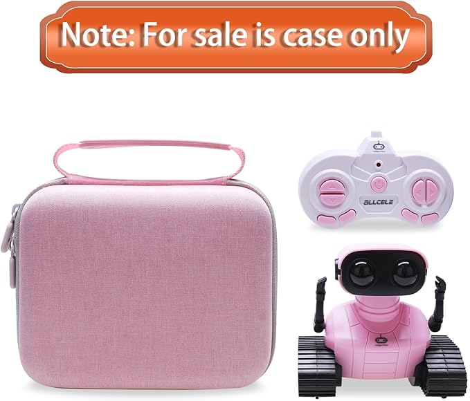 LTGEM Case Compatible with ALLCELE Girls Robot Toy/Miko Mini Robot(Inside: 7.2"×5.8"×3.1"), Pink