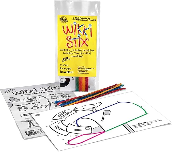 Wikki Stix Birthday Fun Favors – Made in USA | Creative Arts & Crafts for Kids | Party Favors, Goodie Bag Stuffers, Pinata Fillers, Birthday Games | Mess-Free, Non-Candy Alternative