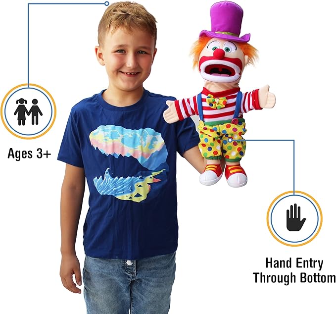 14" Clown, Hand Puppet