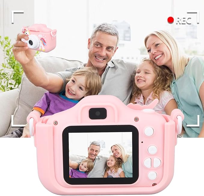Kids Digital Video Camera, Kids Camera Toys, Digital Video Camcorder Camera for Boys and Girls Toddler (Pink)