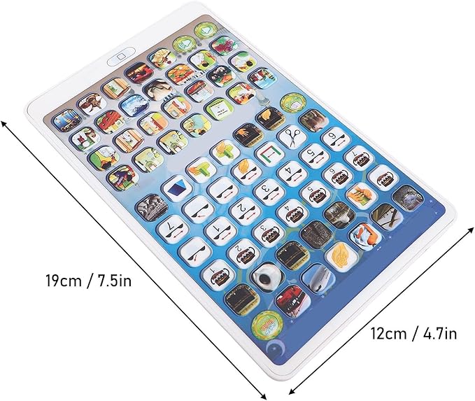 Keenso Kids Educational Tablet with Arabic Malay English Language Learning, Interactive Reading Machine for Children, Suitable for Indoor and Outdoor Use