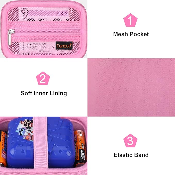 Canboc Hard Carrying Case for Bitzee Magicals/Bitzee Disney/Bitzee Interactive Toy Digital Pet, Virtual Electronic Pets Kids Toys Storage Bag, Pink (Case Only)