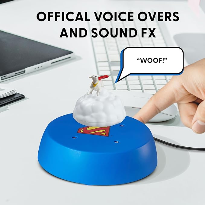 WARNER BROS Officially Licensed DC Comics Superman Krypto Dog Magnetic Floating Collectible with LED Lights – Levitating Display for Home Décor & Gifts