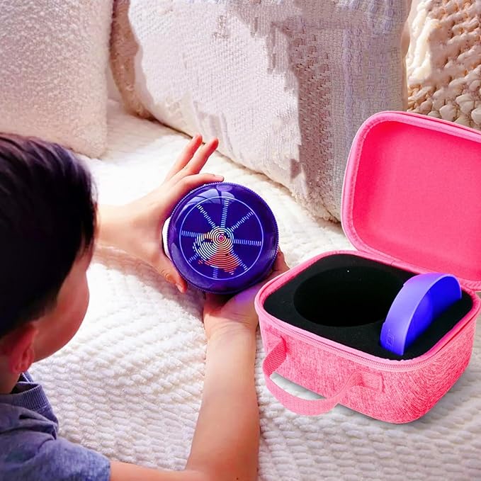YouKnow Travel Case for Bitzee Hamster Ball Interactive Toy - Shockproof Storage with Custom Foam Insert & Carry Handle, Fits Electronic Pet Toy + Dock (Only Case) (Pink)