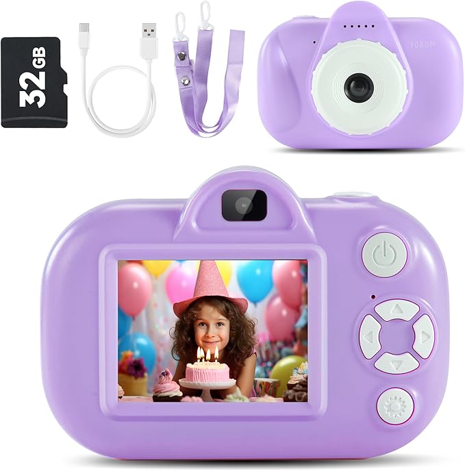 Kids Camera 3 4 5 Years Old Girl Toys, Kid Digital Cameras for Girl, 1080P Toddler Camera Age 4, Girls Toys Age 6-8, Toddler Toy