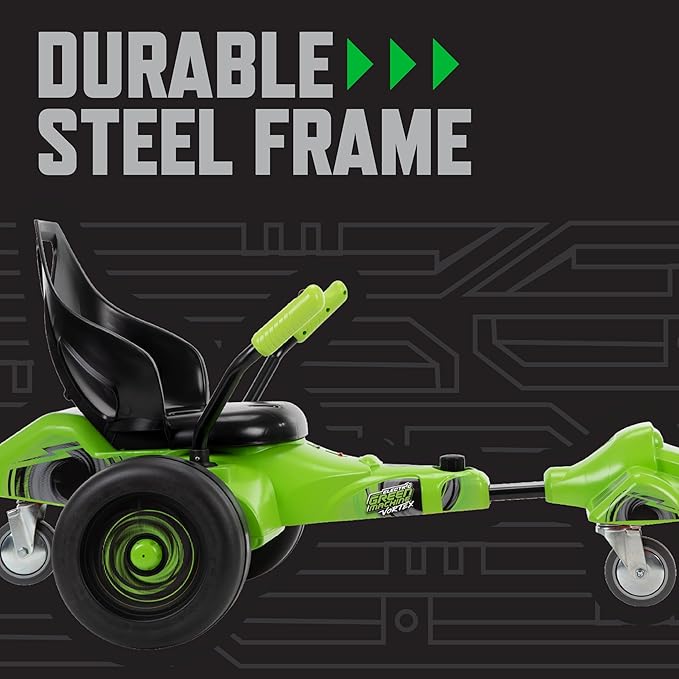 Huffy Green Machine Vortex 12V Battery Powered Ride On, Ideal for Ages 8+, Easy to Operate, Adjustable Frame, Endless Fun, Balanced Spins and Wheelies, 8 MPH, Max Weight 150 Pounds