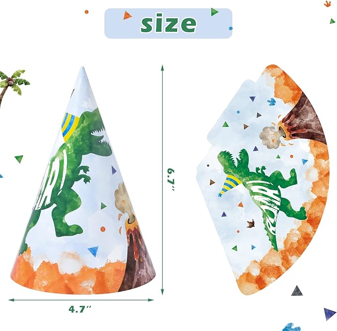 WERNNSAI Birthday Party Hats - 12 Pcs Birthday Party Supplies Cone Hat Headbands Colorful Paper Party Hats for Kids