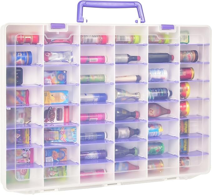 Case Compatible with 5 Surprise for Mini Brands Toys Series 1-4 Mystery Capsule Storage, for Mini Mart Collection Organizer for Collectibles(Case Only) (White)