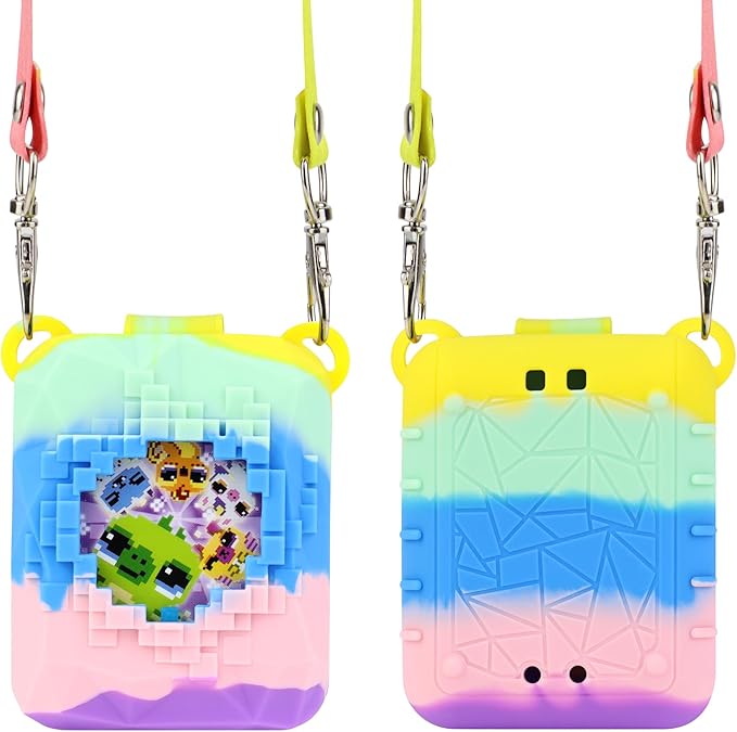 Silicone Case for Bitzee Magicals Digital Pet, Rainbow Multicolor, Cover Compatible with Bitzee Magicals Only (Multicolor)