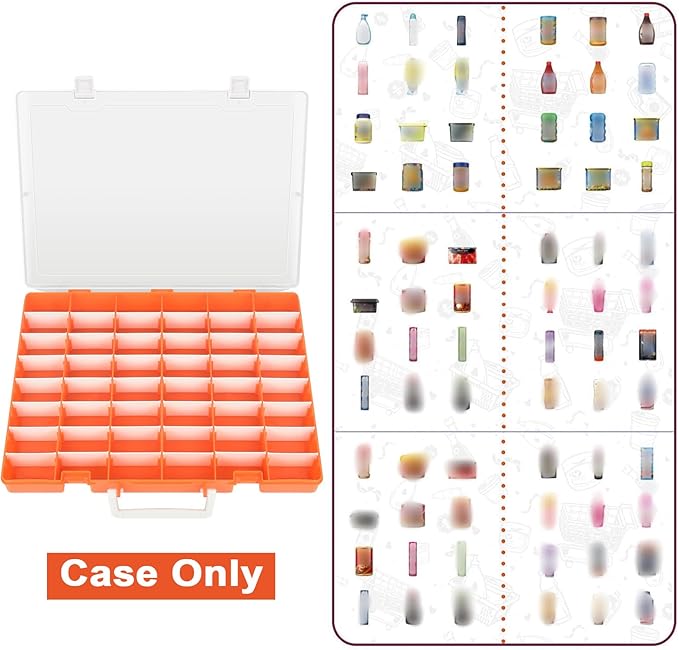 Case Compatible with 5 Surprise for Mini Brands Toys Series 1-4 Mystery Capsule Storage, for Mini Mart Collection Organizer for Collectibles(Case Only) (Orange)