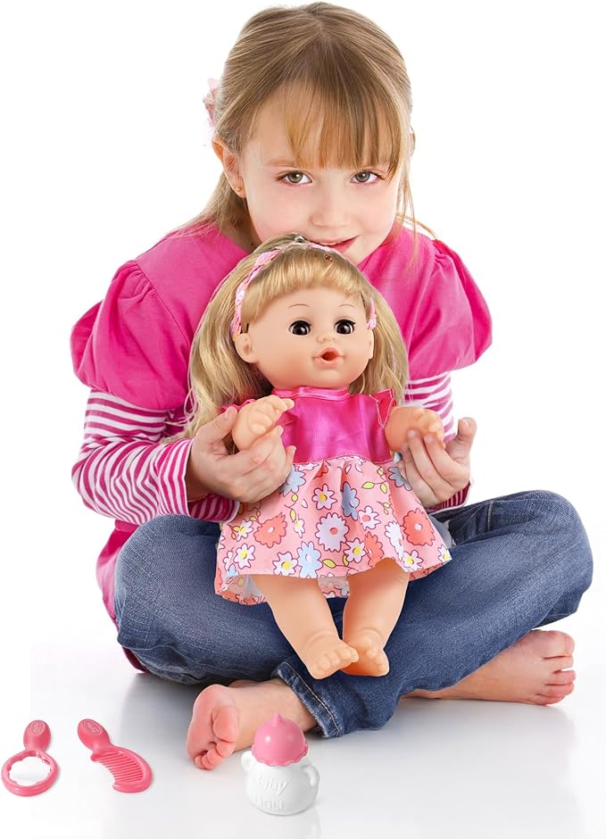 GAGAKU Baby Doll with Hair, 12" Baby Dolls for Girls 3 4 5 6 Years Old, Baby Doll for Toddlers Kids, 12 Inch Baby Dolls with Accessories