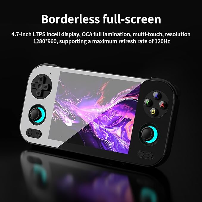 RG 476H Retro Handheld Game Console RG 476H Retro Game Console 4.7 inch IPS Multi-Touch Screen Android 13 Unisoc T820 Processor RG476H Support 1080p DP Output WiFi Bluetooth Black