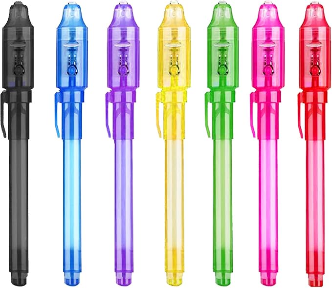 ZUNTENG Invisible Ink Pen,14Pcs Spy Pen,Invisible Disappearing Ink Pen with uv Light Fun Activity Entertainment for Secret Message and Kids Goodies Bags Toy