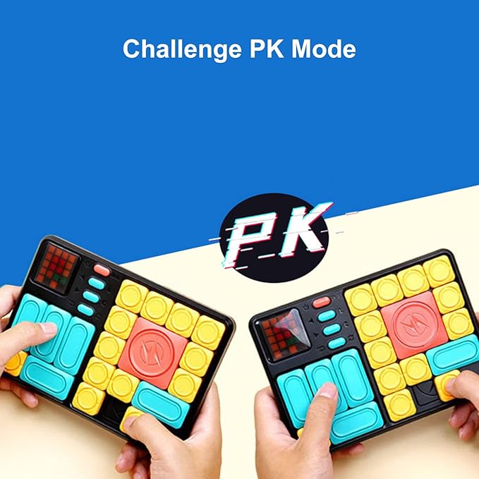 Slide Puzzle Games, Brain Teaser Puzzle Board Game Educational Interactive Handheld Brain Training Electronic Board Game for Boys Girls