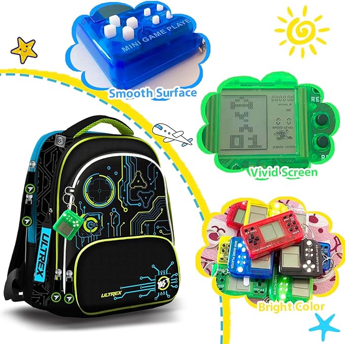 APZ 12 PCS Video Game Party Favors for Kids,Arcade Video Game Keychain Idea Gift for Video Game Party Birthday Supplies