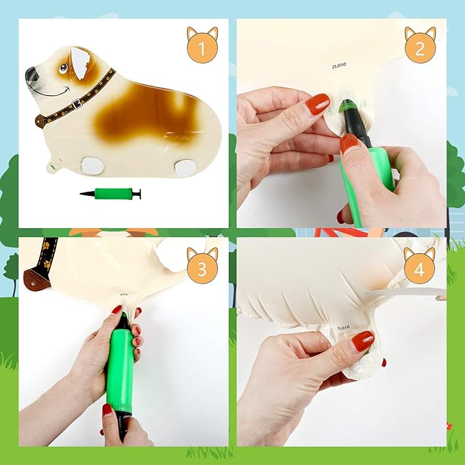 KESOTE Puppy Dog Themed Birthday Party Decorations - 6pcs Dog Balloons Walking Animal Balloons for Birthday Party Decor Supplies