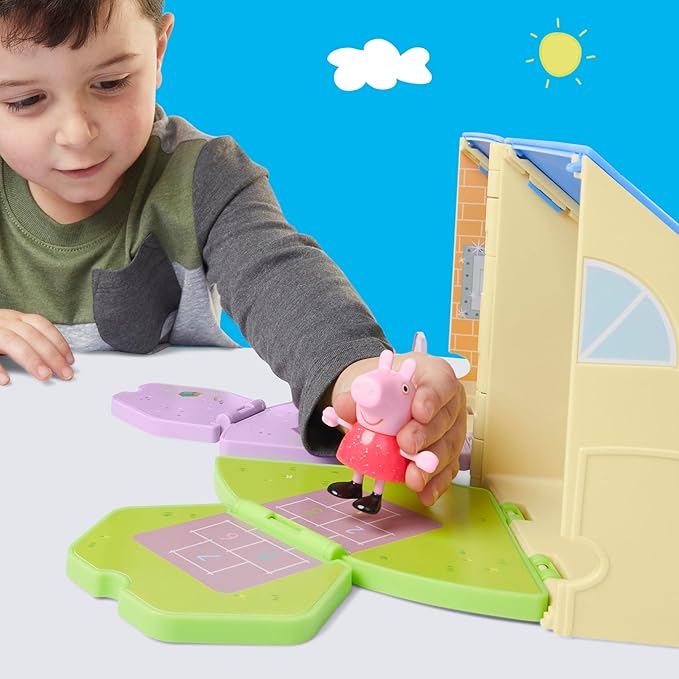 Peppa Pig Peppa's Pop-Open Playgroup Playset with Figure, Preschool Toys for 3 Year Old Girls and Boys and Up