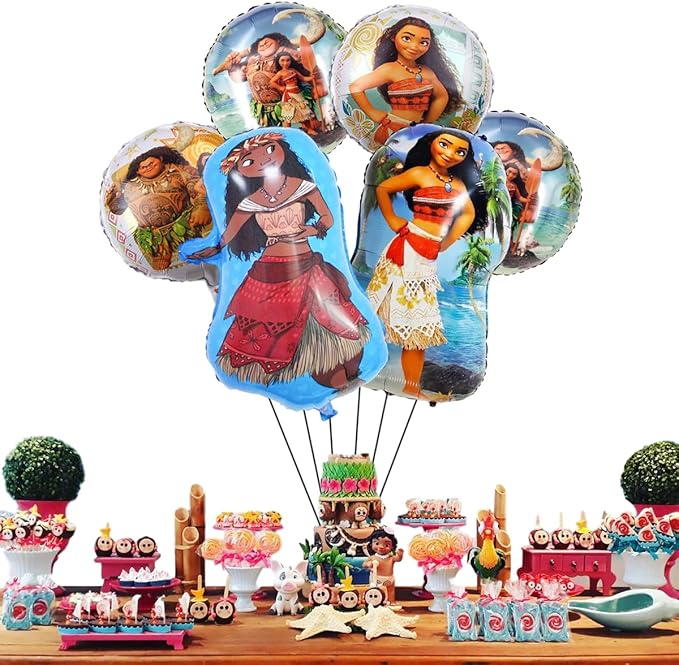 6pc Birthday Party Balloons For Moana Party Decorate Supplies For Moana