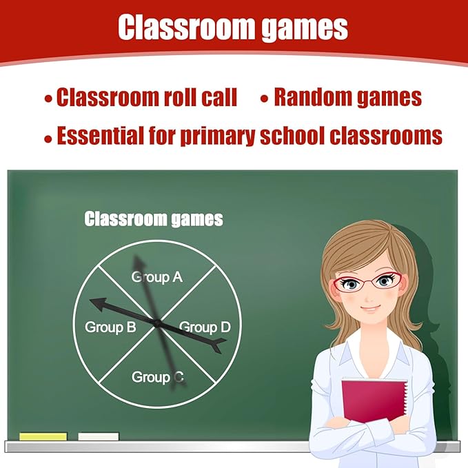 Large Arrow Spinner, Arrow Spinner with Suction Cup Stable Game Board Spinner Arrow Game Spinner Board Games Accessories for Classroom Activities Party Games (Black)