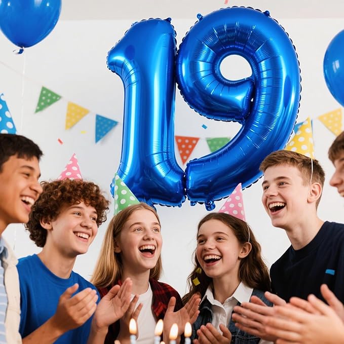 40 Inch Navy blue Number 90 Digital Balloon,Jumbo Mylar Foil Helium Balloon for 90 Balloons for Birthday Party,Wedding Anniversary Party Decorations