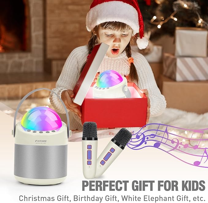 Karaoke Machine for Kids Adults Unique Astronaut Shape Portable Bluetooth Speaker with Wireless Microphone Home Party KTV Birthday for Girls Boys Toddler Teens Ages 2-12 +Year Old Kids