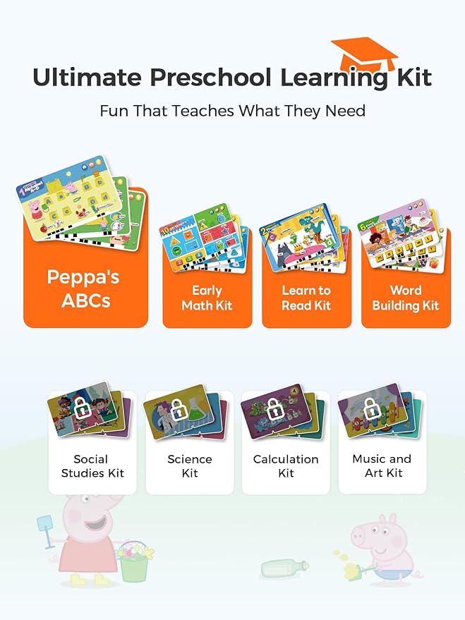 Think Academy Learning Pad - Learn to Read System with Flash Cards Inserted to Learn Alphabet, Numbers, Early Math, Logic, Nature and Daily Life, Educational Toys for 3 4 5 Years Old Boys Girls