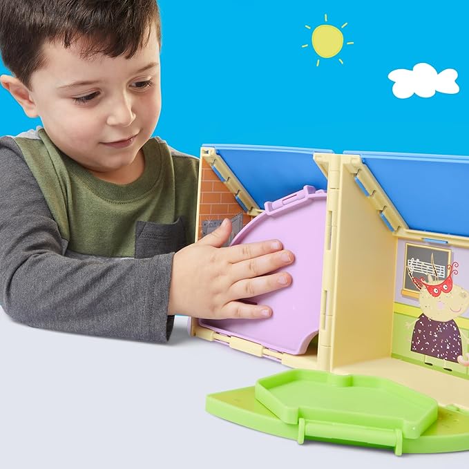 Peppa Pig Peppa's Pop-Open Playgroup Playset with Figure, Preschool Toys for 3 Year Old Girls and Boys and Up