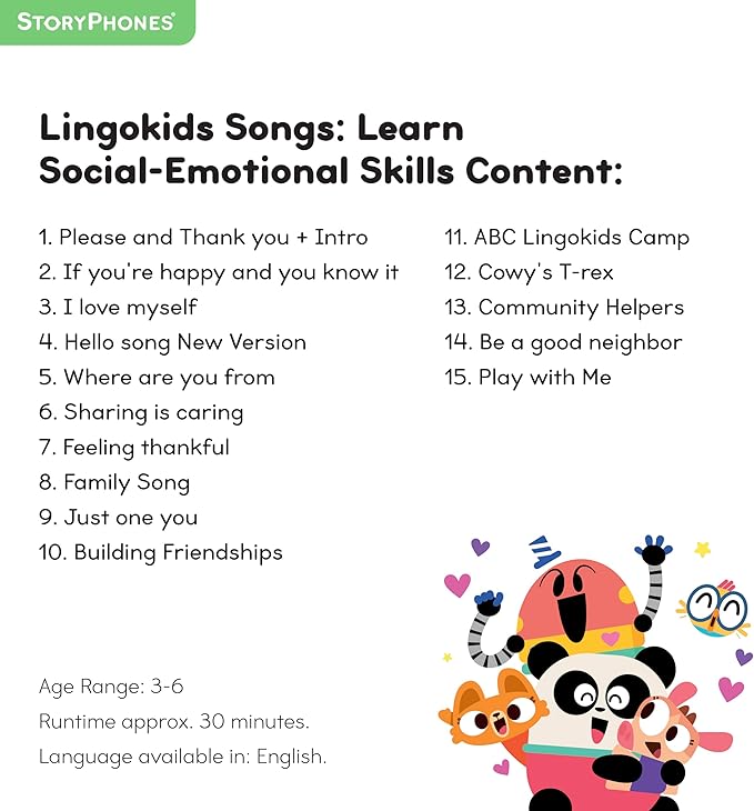 StoryShield, Lingokids Screen-Free Audio Storytelling Disks Educational Bundle Featuring Elliot, Babybot, Cowy and Billy