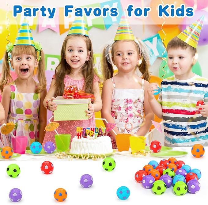 80PCS Fidget Spinner Soccer Balls Sports Birthday Party Favors Bulk for Kids 4-8 8-12 Easter Egg Fillers Goodie Bag Stuffers Classroom Treasure Box Toys Carnival Prizes Pinata Return Gifts