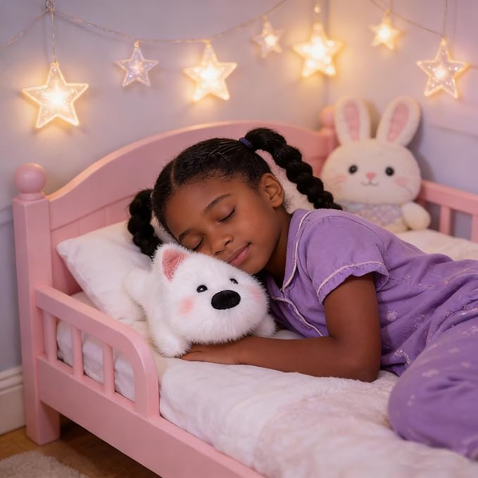 Dog Stuffed Animal Cute Plush Doll Toy 7 inch for Girls Boys Christmas(pa White Dog)
