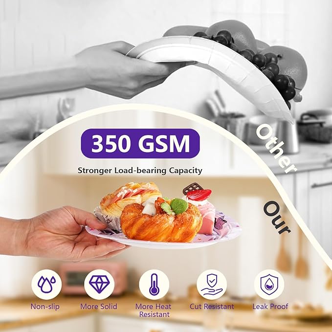 Grencian 96Pcs Purple Music Birthday Party Decorations for Girls Purple Birthday Plates and Napkins Disposable Paper Tableware Set for Vocalist Music Tour Concert Fans Gathering, Serves 24