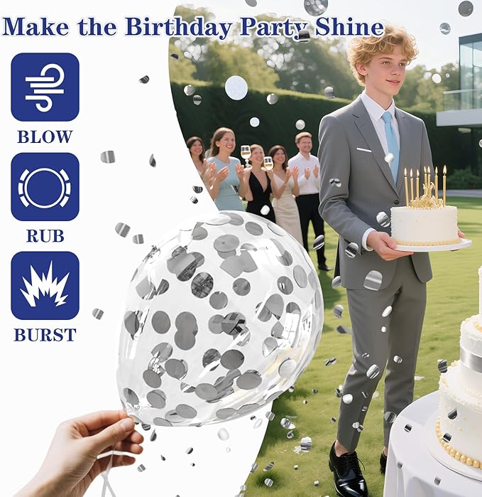 20th Birthday Decorations for Men Women, 54 PCS Happy 20 Balloon Numbers Set for Boys, Blue 20 Year Old Birthday Party Supplies with Bday Tablecloth Banner Honeycomb Centerpieces Hanging Swirls