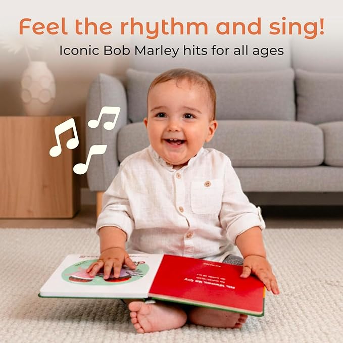 Cali's Books Reggae Musical Book for Toddlers 1-3 with Favorite Bob Marley Songs. Sound Book for Toddlers 1-3 for Kids