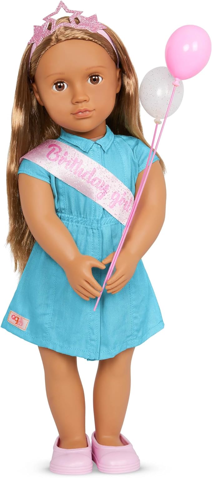 Our Generation - 18 Inch Doll - Blonde Hair and Brown Eyes - Birthday Party Accessories - Pretend Play - Toys for Kids 3 and Up - Anita