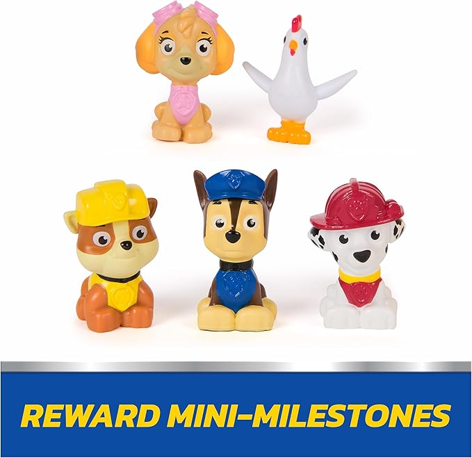 Paw Patrol Rewards Box Gift Pack, 8 Mini Figures, 2 Animal Figures, 4 Sticker Sheets & 1 Pup Squad Racer, Kids Toys for Boys & Girls Ages 3 and Up