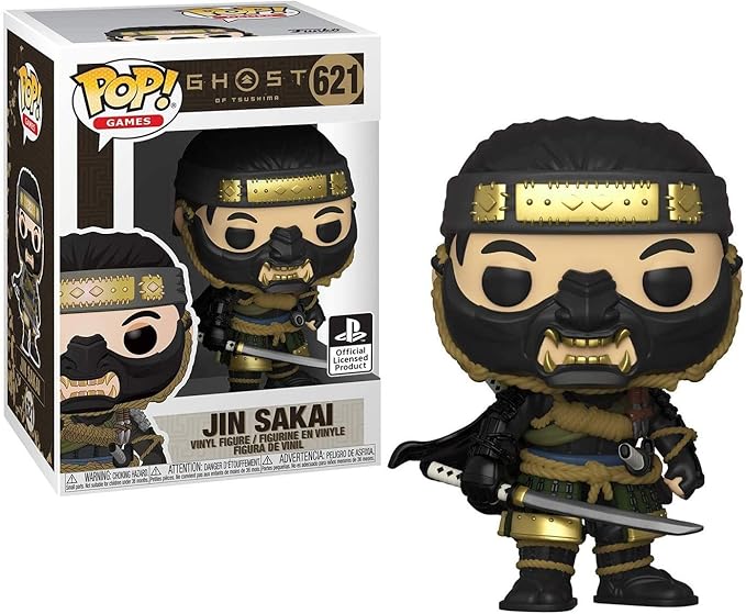 Funko 49041 POP Games: Ghost of Tsushima-Jin Sakai Collectible Toy, Multicolour, 3.75 inches
