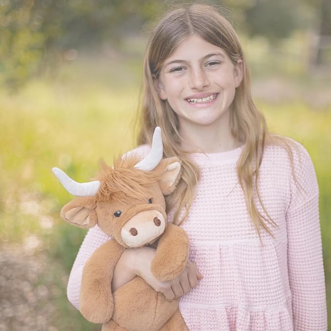 World's Softest Plush Stuffed Animal for Baby, Toddler, Kids, Adults - Adorable Toy Made from Kid-Friendly, Quality Materials - Lushee Highlandee Cow, 16"