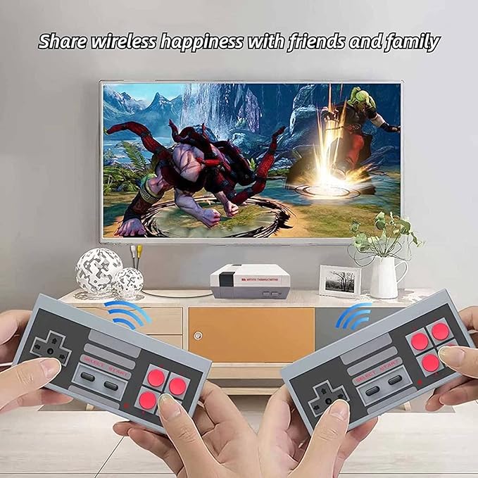 Classic Mini Handheld Retro Game Console Built in 600+ Video Games,AV Output Video Game System with Dual Wireless Controllers,Plug and Play. (SX03)