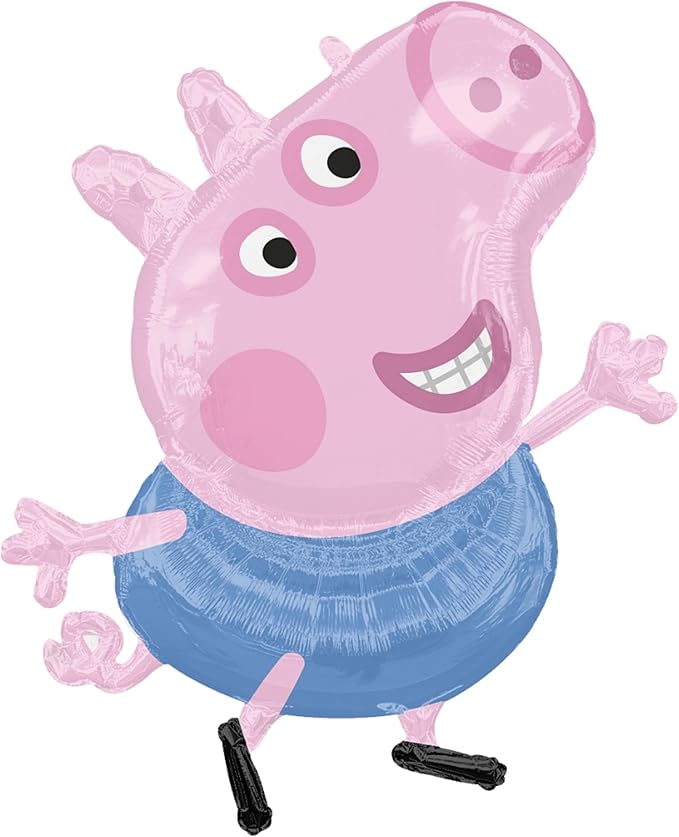 Anagram Peppa and George Happy Birthday Party Supplies Pig Foil Balloon Bouquet Decorations, BQ_4288