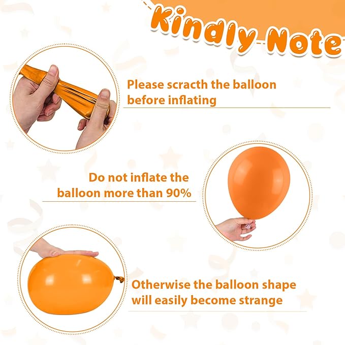 Construction Balloons, 50Pcs 12Inches Orange Black Yellow Balloon, Truck Theme Latex Party Balloons for Construction Birthday Excavator Party Transportation Decorations