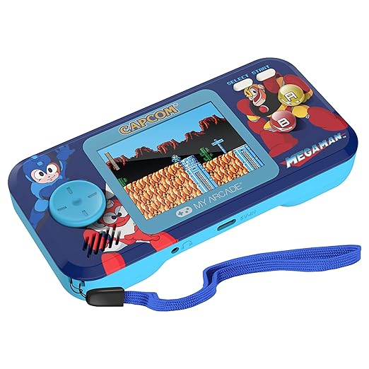 My Arcade Mega Man Pocket Player Bundle: Officially Licensed, Portable Gaming Console,Travel Case and Screen Protector Included