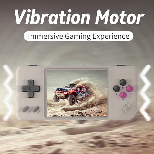 RG28XX Retro Video Handheld Game Console Linux OS Game Player 64G TF Card 5500+ Games 3100mAh Battery Compatible with Bluetooth and WiFi(Gray)
