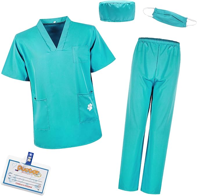 Kids Nurse Costume Doctor Costume Dentist Costume For Kids Play House Pretend Play Dress Up Party