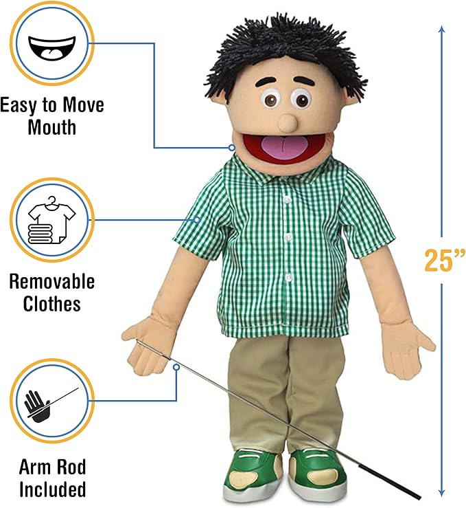 25" Kenny, Peach Boy, Full Body, Ventriloquist Style Puppet