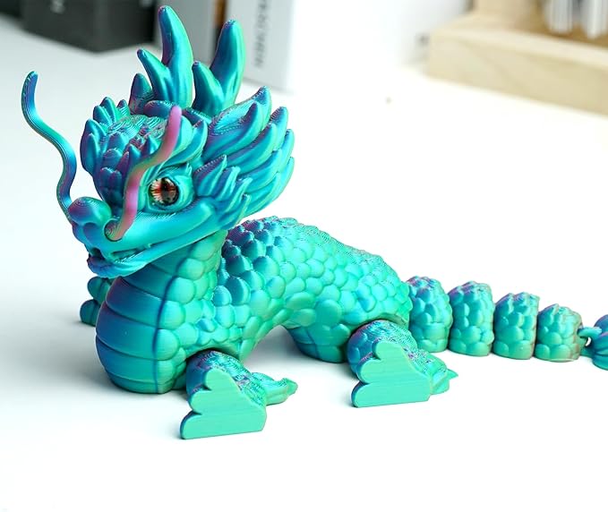 3D Printed Kylin Model,Flexible Animals Toy Statue,Movable Joints,Home Office Decor,Interesting Toys for Autism/ADHD,Festival Gifts toco,Fidget Toys, Executive Desk Animals Toy