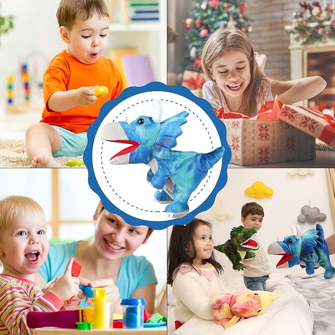 Dinosaur Hand Puppets for Kids, Hand Puppet Dinosaur Toys Puppets Dinosaur Plush Puppet Stuffed Puppet Story Toys Finger Puppets Dinosaur Toys for Kids