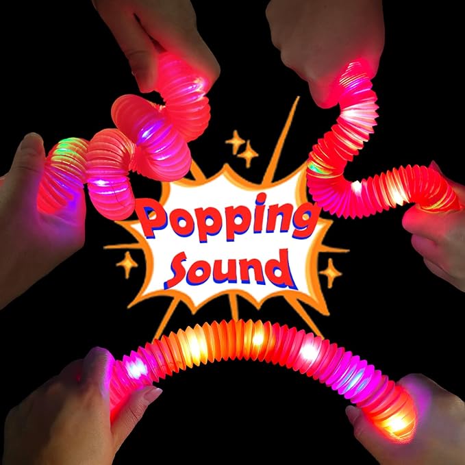 24 PCS Red Glow Sticks Party Favors for Kids, LED Light Up Necklaces Bracelets Accessories for Toddlers, Glow Birthday Easter Mardi Gras Parade Throws Party Supplies Decorations for Boys Girls