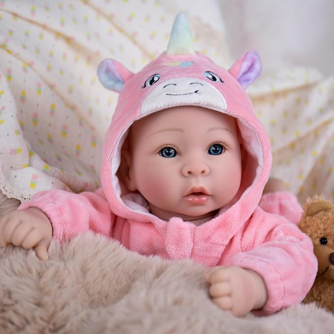 UOFTKIZ Baby Dolls - 17 Inches Real Life Girl Dolls with Soft Body, Gift for Kids 3+, Grandparents, New-Parents