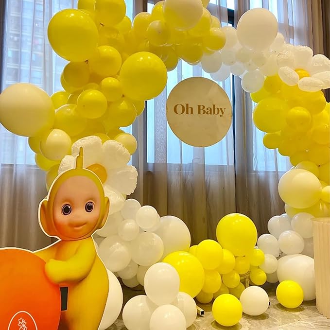 134Pcs Yellow Balloons Different Sizes 5 10 12 18 Inch Yellow Balloon Garland Arch Kit, Latex Balloons for Birthday Wedding Baby Shower Party Decorations.
